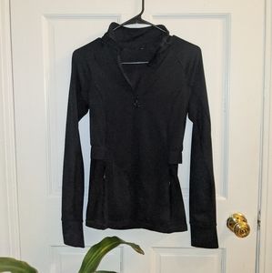 Black fabletics long sleeve quarter zip